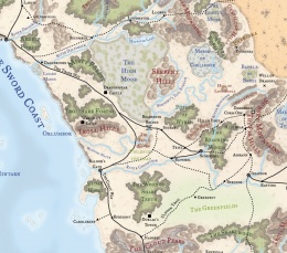 Карта Западного Сердцеземья