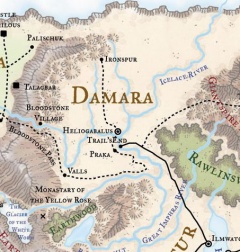 Карта Дамары